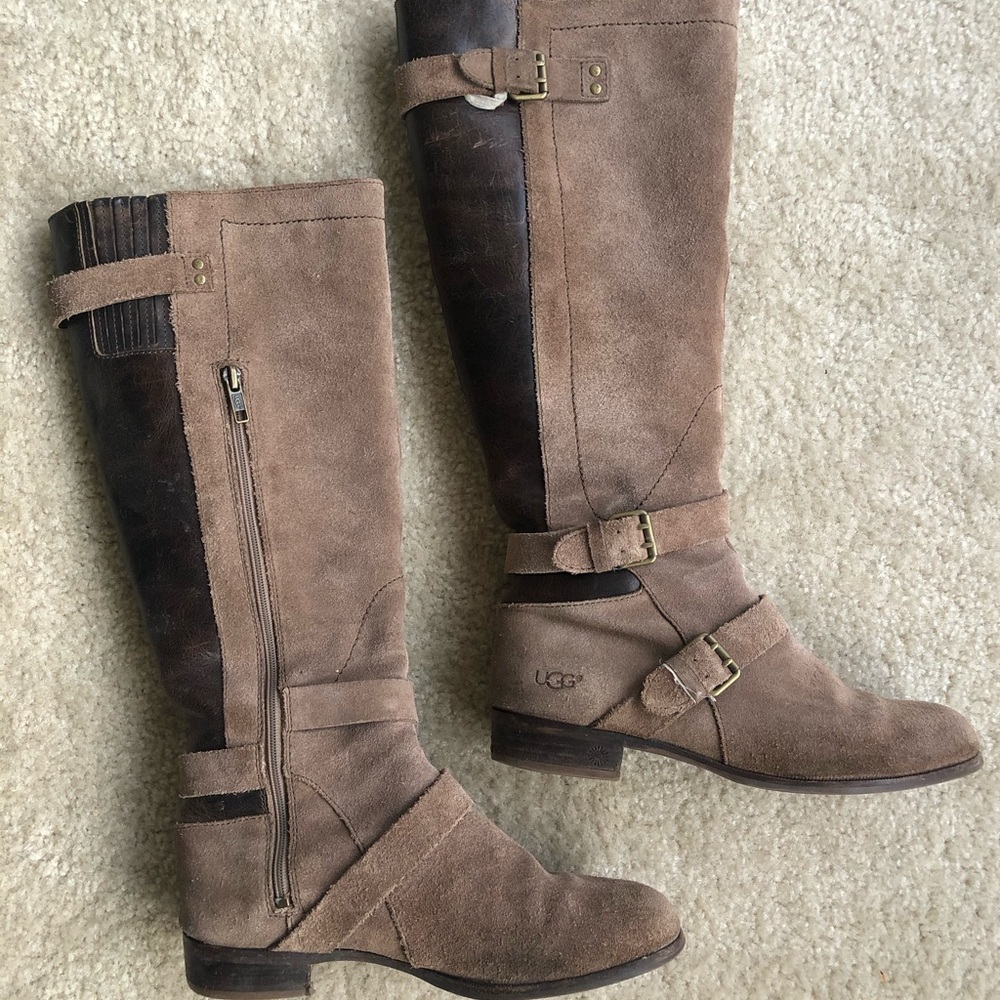 UGG leather+ fur interior boots